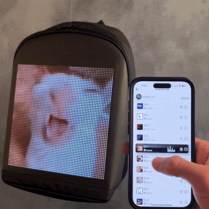 🎒 Biker's Night Glow - LED Display Backpack